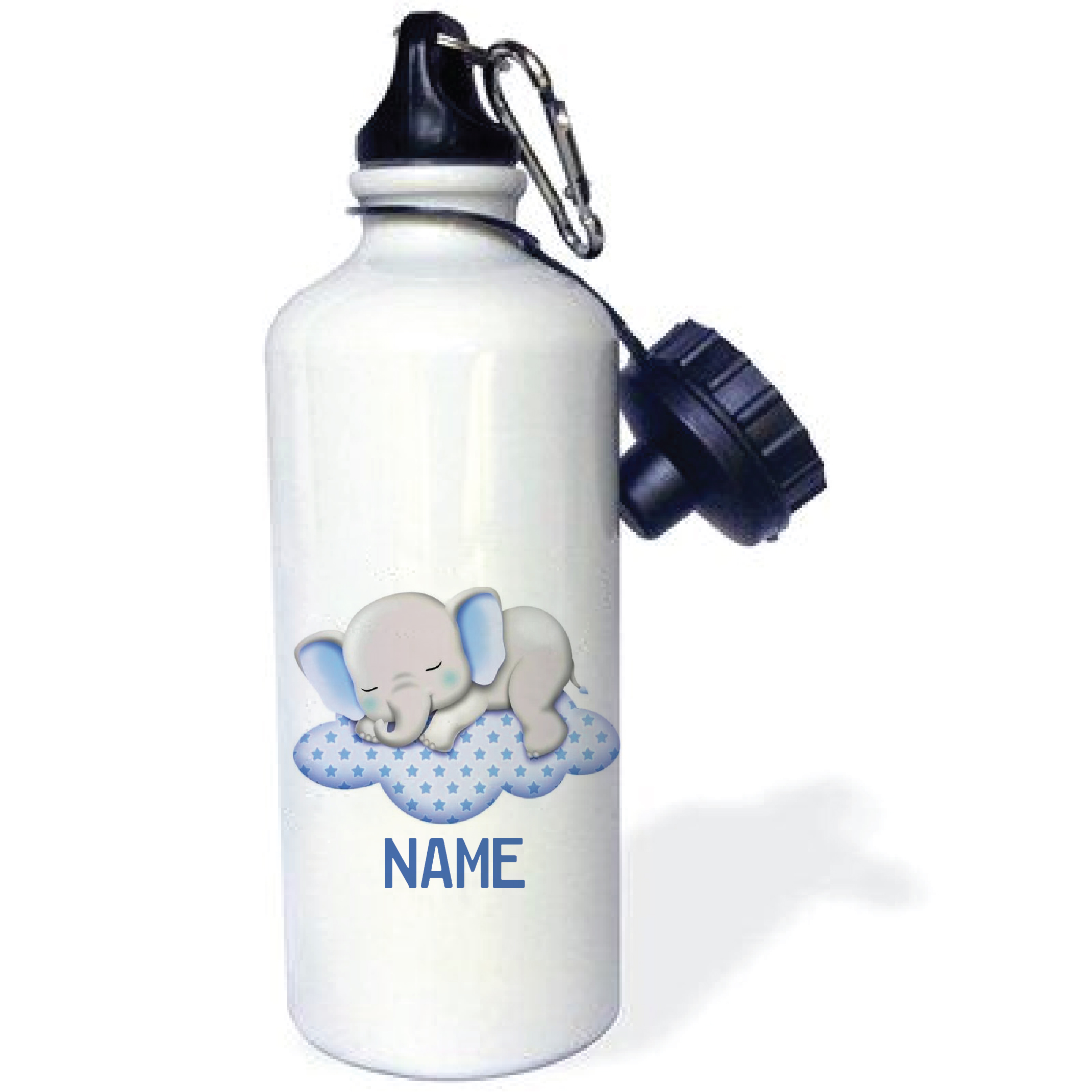 Personalised Cute Elephant Sleeping Aluminum Water Bottle